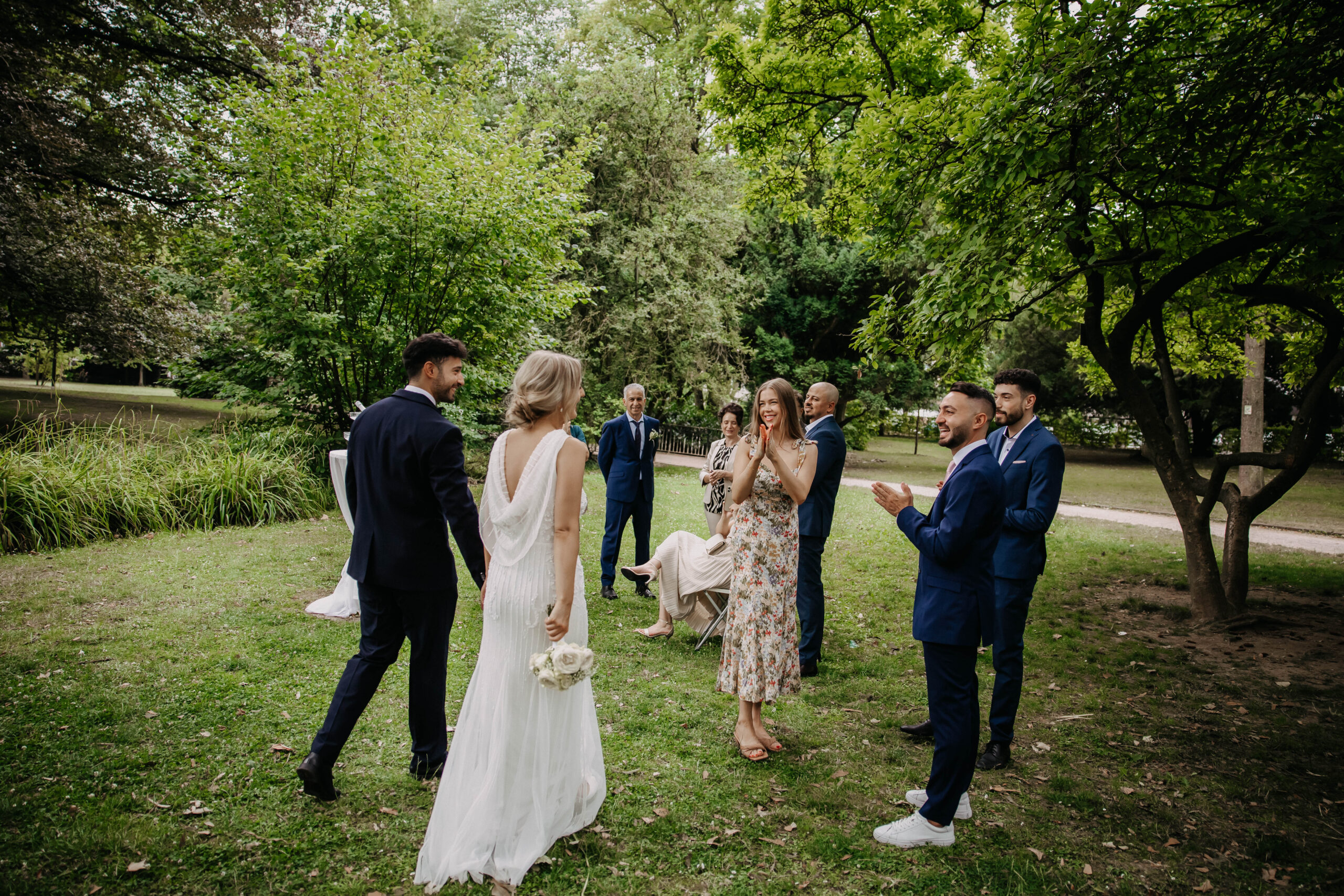 Hochzeit Büsing Palais Brautpaar Draußen