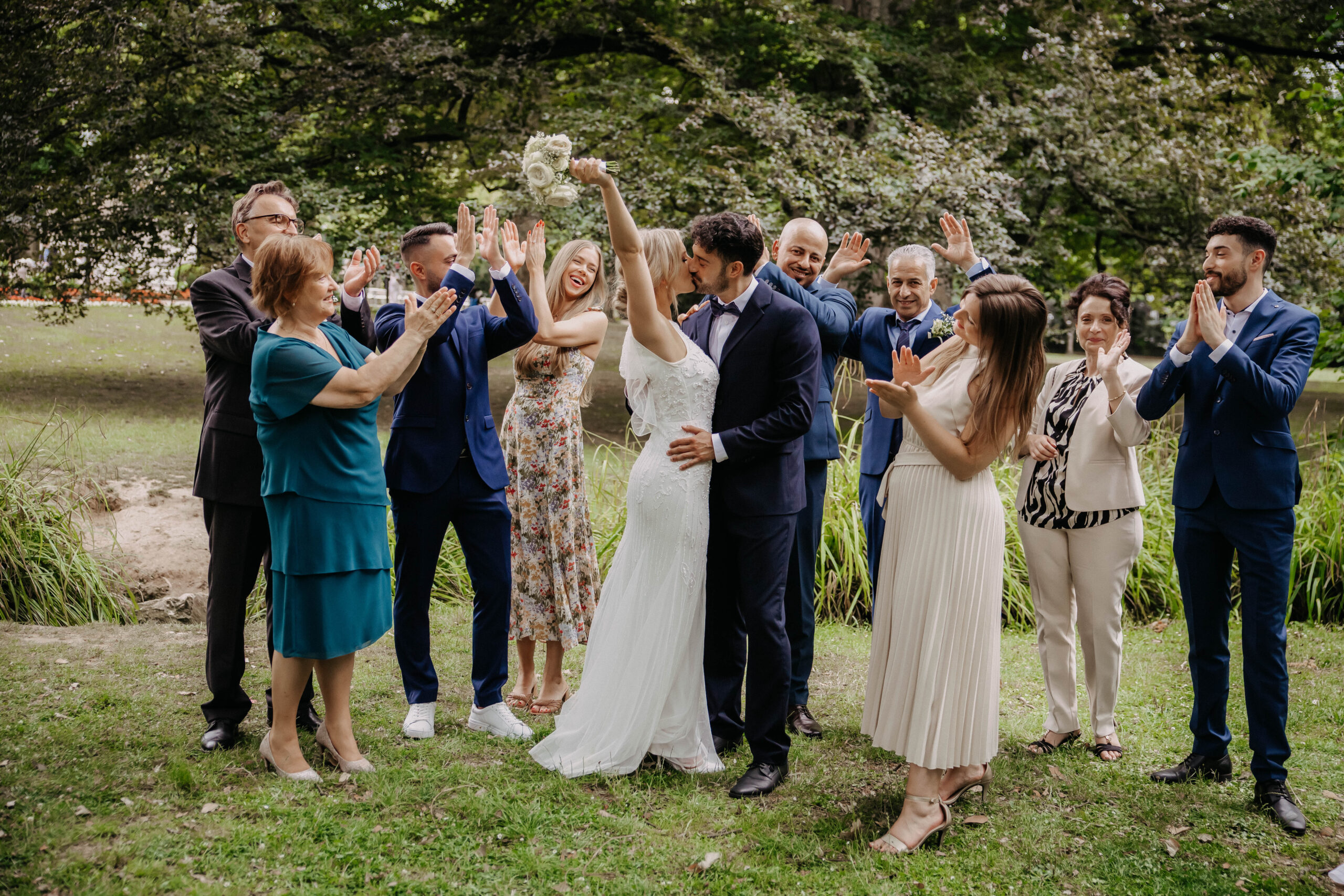 Hochzeit Büsing Palais Brautpaar Gäste
